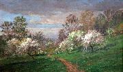 Jasper Francis Cropsey Apple Blossoms oil on canvas